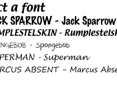 fonts select